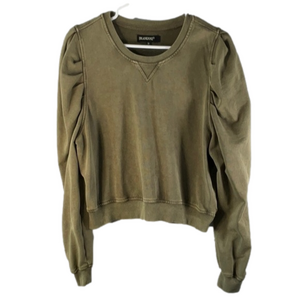 Blank NYC 100% Cotton Sweatshirt Olive Size Medium
